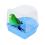 Parrot Bath Box Blue Bird Cage Accessory 1