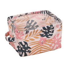 Cotton Linen Storage Box Desktop Cosmetic Organizer