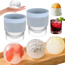 TinyGlam food-grade stackable ice ball mold, 2-inch sphere
