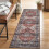 Washable Runner Rug Red Boho Vintage 2 ft x 6 ft 1