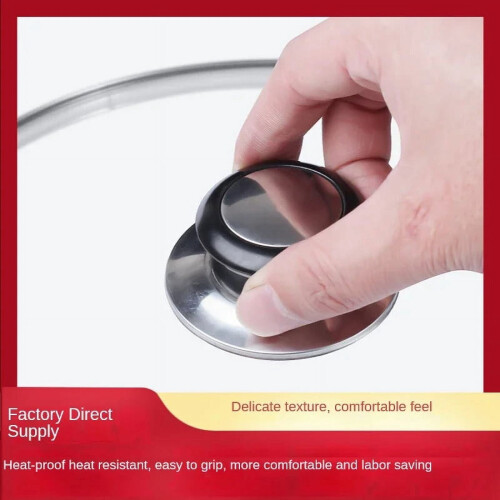 Stainless Steel Pot Lid with Screw Handle 1 PCS 1