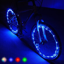 LED Bike Wheel Lights Blue Waterproof 2-Pack