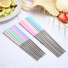 Palillos de cocina antideslizantes de acero inoxidable resistentes al calor de XM Culture para el hogar.