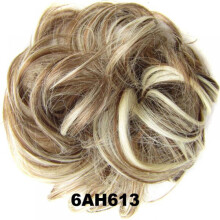Women's Short Curly Wig Natural Brown Blonde Bob Style