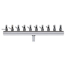 Aquarium Air Control Valve Stainless Steel 10-Way 7.5 Inch
