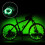 LED Bike Wheel Lights Green Waterproof 2-Pack 1