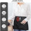 Homerr black polyester half apron with large pockets and 7