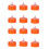 Orange LED Tea Lights Halloween Decoration 12 Pack 1