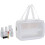 Clear Waterproof Toiletry Bag White Large 1