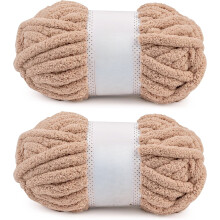 Chenille Yarn for Crocheting and Knitting, Bulky Soft