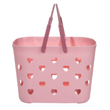 Harliver portable shower caddy basket pink plastic 1 piece