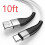 Nabíjecí kabel USB-C, opletený, 3 m, bílý, černý 1