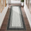 Haperlare Runner Rug Grey Modern Bordered 2' x 6' 1
