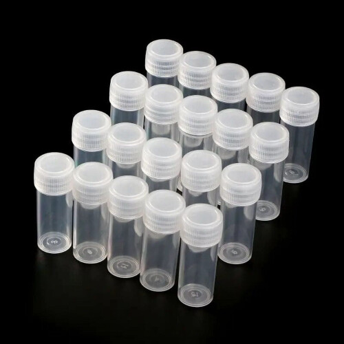Eprubete de testare din plastic cu capac de etanșare 5 ml 20 buc