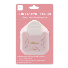 Corner Rounder Punch 3-in-1 4mm 7mm 10mm Pink