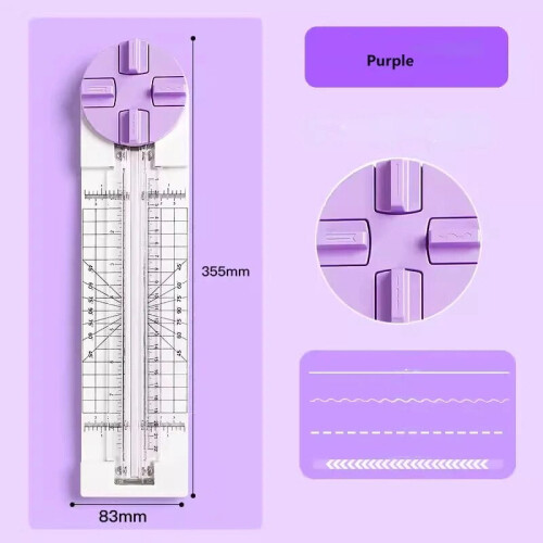 Cortador e Vincador de Papel Roxo 4 em 1