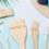 Ceramic brushes set pottery glaze 9 pieces wood handle 6