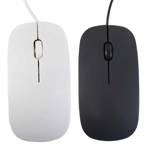 Slanke bedrade USB-computermuis voor Windows en Mac