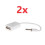 Audio Jack til USB-konverter 3,5 mm hvid adapter 2-pak 1