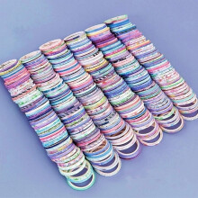 Conjunto de Fita Washi Metalizada Dourada Fina 100 Rolos 1-5mm