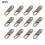 Zipper Pull Replacement Kit Metal Slider Tabs 12 Pieces 1