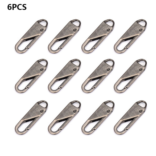Zipper Pull Replacement Kit Metal Slider Tabs 12 Pieces