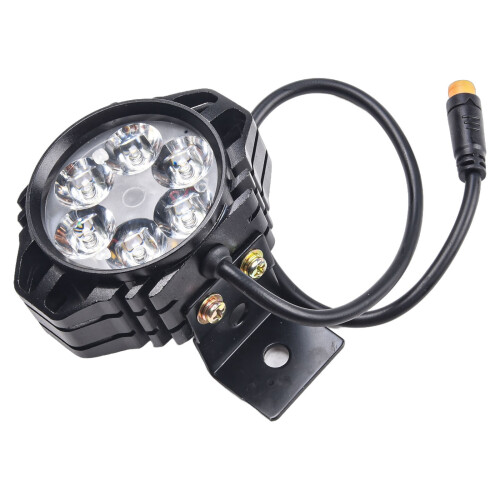 Ebike Front Light 36V 48V 3-Pin Plug Horn Headlight