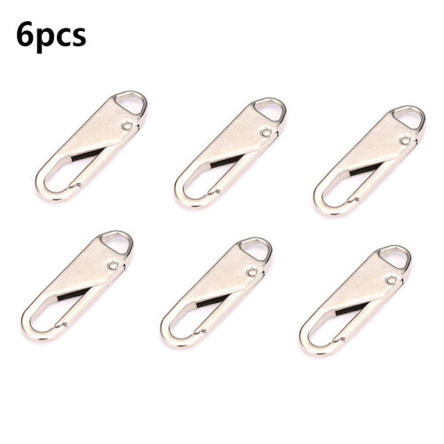 Metal Zipper Pull Replacement 6 Pieces