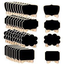 Wood Mini Chalkboard with Easel Support 40 pcs 4 styles