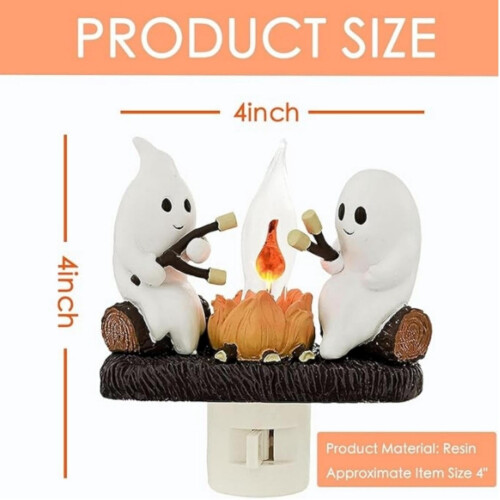 Ghost Roasting Marshmallows LED Night Light Pumpkin 1
