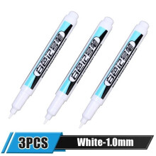 Oil-Based White Marker Pen Waterproof Gel Ink 0.7mm 1mm