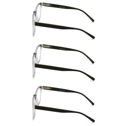 Reading Glasses Matte Translucent Lightweight 3 Pairs 2
