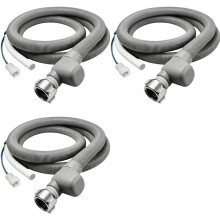 3X Aquastop Inlet Hose Dishwasher 1.85m Universal, Water Hose for Dishwasher & Washing Machine with Water Stop, 3/4 Inch