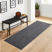 Tapis Haperlare moderne, uni et texturé, lavable en machine, style contemporain, idéal pour le salon, la salle à manger ou une table de style