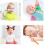 Roofei hollow baby teething tubes silicone 4 pack 4