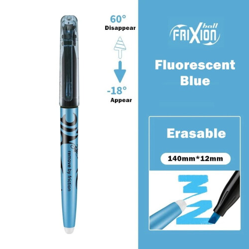 Pilot Erasable Highlighter Pen Fluorescent Blue 1pc