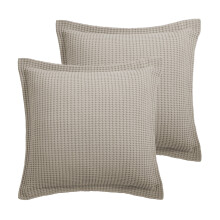 Levtex Home waffle weave euro sham set of 2 beige cotton 26