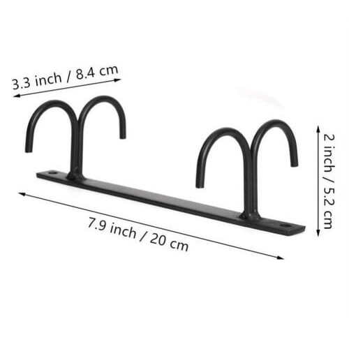 Mug Hooks Under Cabinet Black 3-Set 1