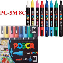 Uni Posca Acrylic Marker PC-5M 8 Colors