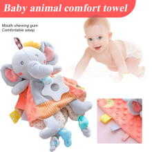 HeeHom baby security blanket soft elephant plush 12x12 inch