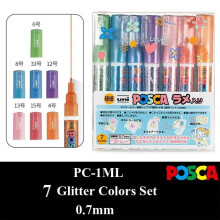 Uni Posca acrylic markers PC-1ML 7-color set