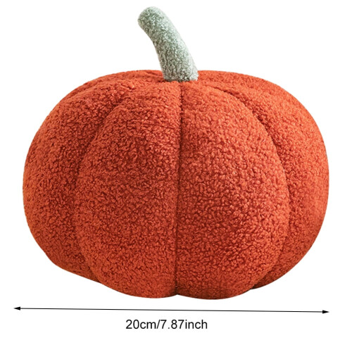 Pumpkin Throw Pillow 3D Halloween Decor Red 20cm 1