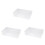 3X Plastic File Organizer Transparent Square Storage Box Storage Box File Storage Box L 1