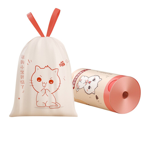 Vita kanintryckta sopsäckar 2 gallon dragsko 60 st