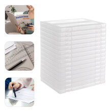 Transparante opbergdoos met kliksluiting, documentenorganizer, 15-delige papieropbergdoos, kantooraccessoire PP