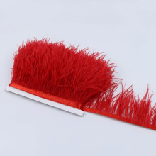 Ostrich feather trim ribbon black white multicolor 5M