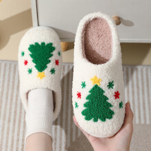 Women's Cotton Christmas Slippers Warm Padded Non-slip