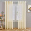 JeashCHAT sheer curtain panel beige 39"W x 98"L 1