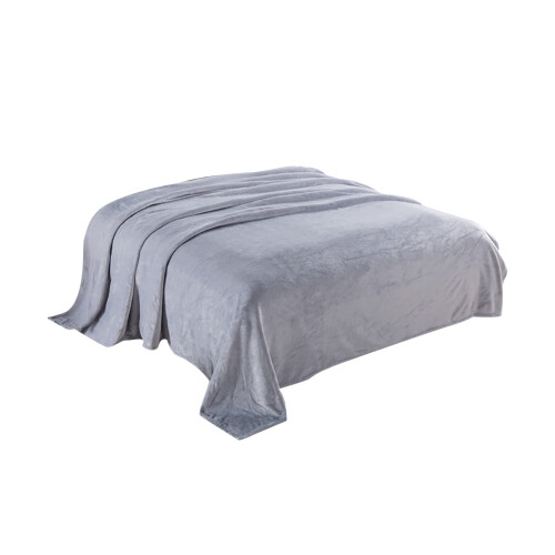 JeashCHAT fleece blanket 50" x 80" silver