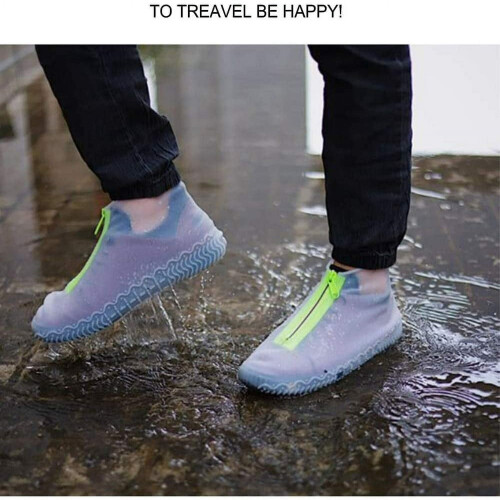 Waterproof Reusable Rain Shoe Covers with Zipper 1 Pair 1